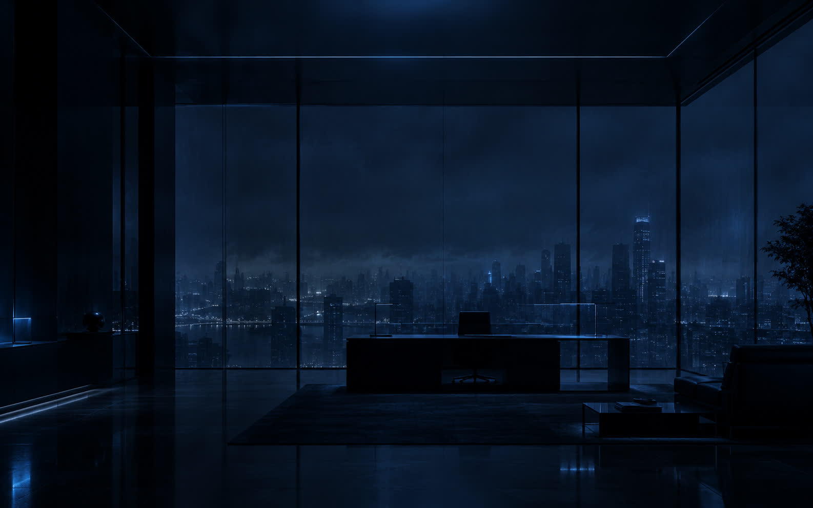 Evening view from the executive office